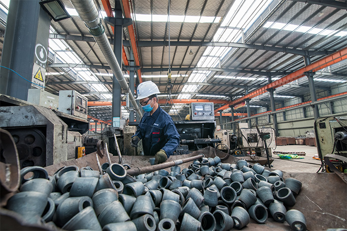 井冈山网架配件-锥头加工车间